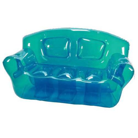 blue inflatable chair