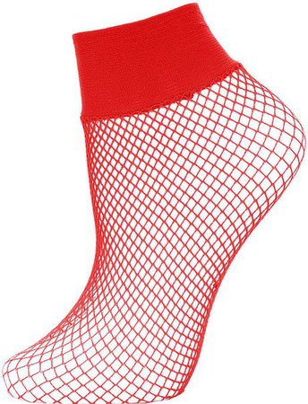 Red Fishnet Socks