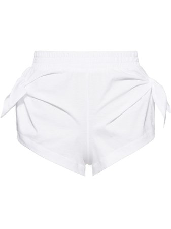 Miu Miu side-tie logo shorts white MJP2221X95 - Farfetch