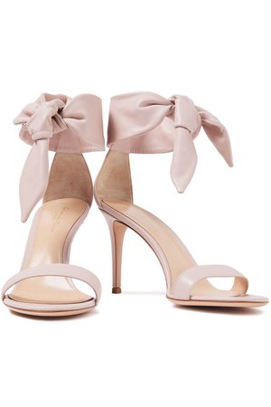 Pastel pink Knotted leather sandals | Sale up to 70% off | THE OUTNET | GIANVITO ROSSI | THE OUTNET