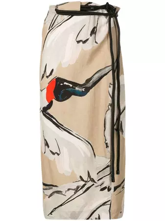 Osklen graphic-print Wrap Skirt - Farfetch