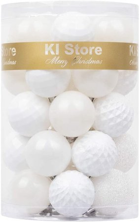 Amazon.com: KI Store 34ct Christmas Ball Ornaments Black Shatterproof Christmas Decorations Tree Balls for Halloween Holiday Wedding Party Decoration, Tree Ornaments Hooks Included 2.36-Inch 60mm: Furniture & Decor