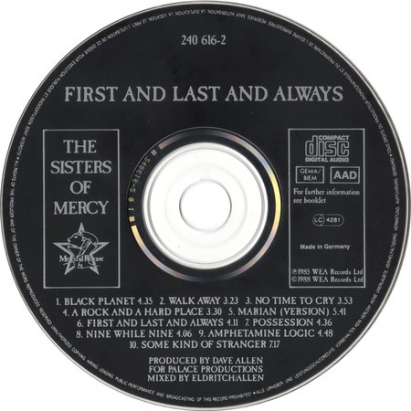 The Sisters Of Mercy - First And Last And Always [CD]