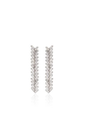 Twiggy 18k White Gold Diamond Earrings By Anita Ko | Moda Operandi