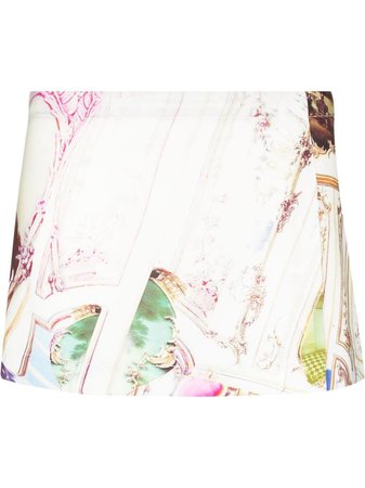 Miaou baroque-print Mini Skirt - Farfetch