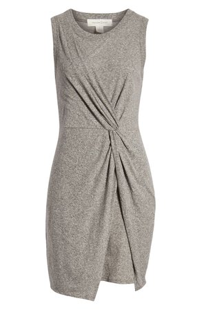Treasure & Bond Sleeveless Twist Detail Dress Grey