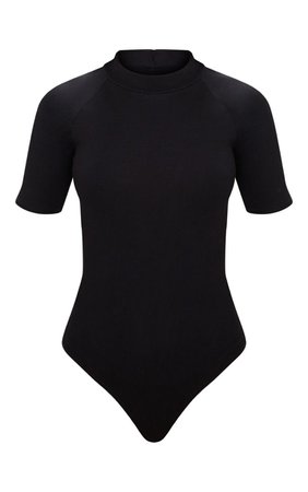 Black Short-Sleeve Bodysuit