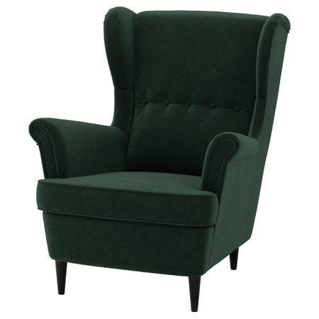 IKEA - STRANDMON Wing chair, Djuparp dark green