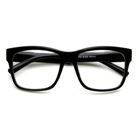 Large Retro Clear Lens Nerd Hipster Horned Rim Glasses 8789