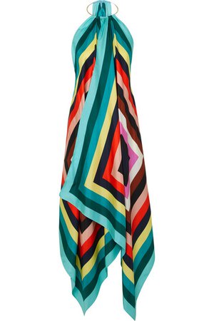 Diane von Furstenberg | Gia printed silk-twill halterneck midi dress | NET-A-PORTER.COM