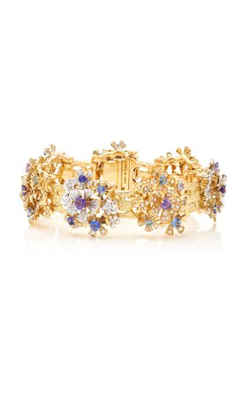 18K Gold, Sapphire and Diamond Bracelet by Mimi So | Moda Operandi