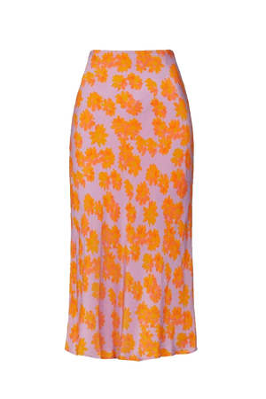 Orange maxi skirt