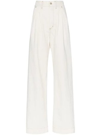 GOLDSIGN The Wide Leg Pleat Front Trousers