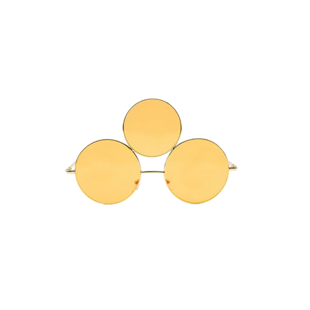 Pesquisa | Golden Yellow Orange Third Eye Sunglasses (Dei5 sheer edit)