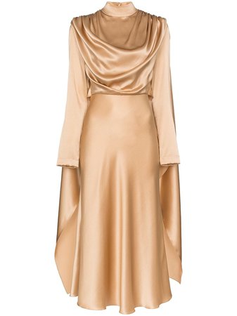 Matériel Draped Silk Dress - Farfetch
