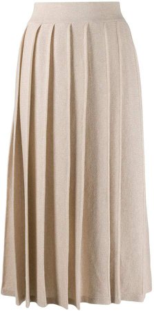 cashmere knitted pleated skirt