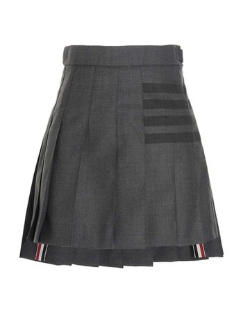 Thom Browne 4 Bar Stripe Pleated Mini Skirt – Cettire