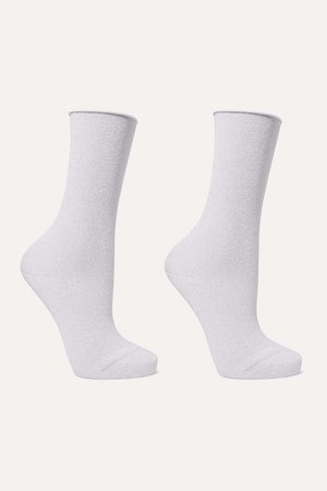FALKE | Shiny metallic stretch-knit socks | NET-A-PORTER.COM