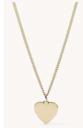 FOSSIL Heart Gold-Tone Stainless Steel Necklace