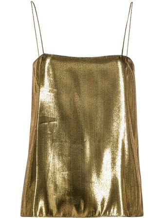 Alexandre Vauthier metallic sleeveless tank top gold 212TO10631467 - Farfetch