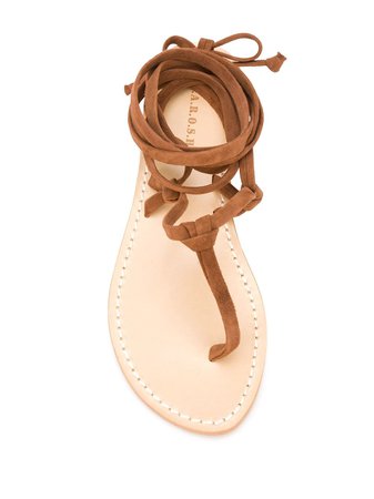 P.A.R.O.S.H. lace-up thong sandals