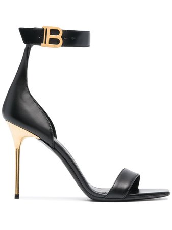 Balmain Rudie leather sandals black VN1C577LGDT - Farfetch