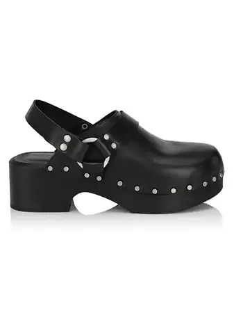 Shop Re/done 70s Studded Leather Slingback Clogs | Saks Fifth Avenue