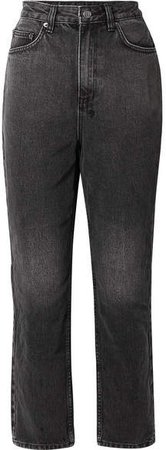 Chlo Wasted High-rise Straight-leg Jeans - Charcoal
