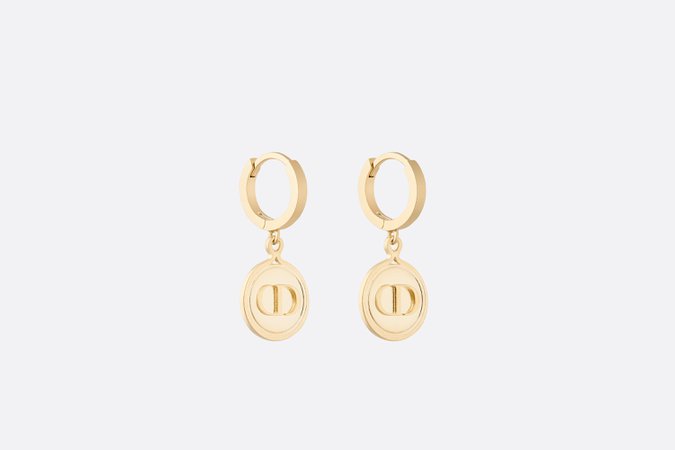 Petit CD Earrings Gold-Finish Metal - Fashion Jewelry - Woman | DIOR