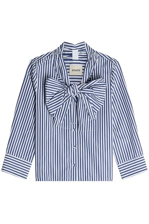 Natalie Striped Cotton Top with Bow Gr. S