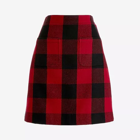 Wool mini skirt in harvest plaid : FactoryWomen mini | Factory
