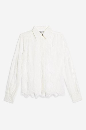 White Lace Shirt | Topshop