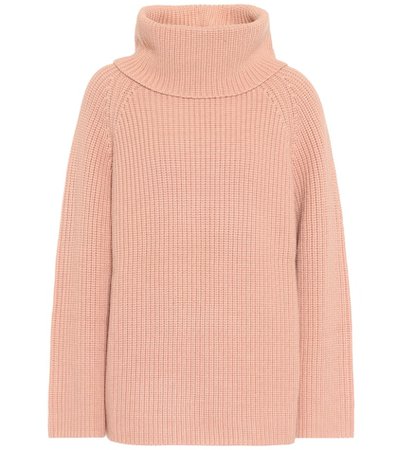 Knitted wool turtleneck sweater