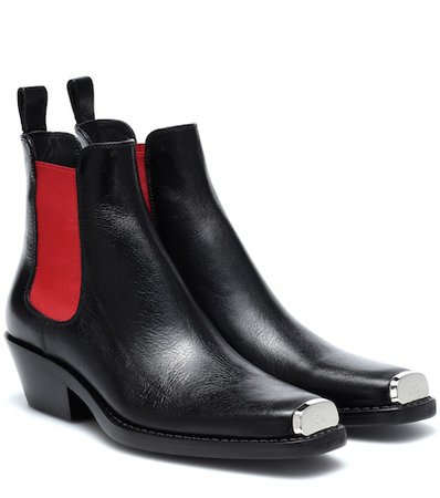 Western Claire leather ankle boots
