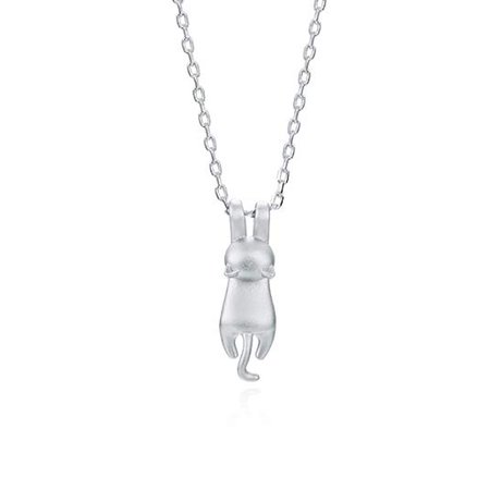 Amazon.com: SZJINAO Sterling Silver Cat Necklace Women's Cat Pendant Cute Cat Accessories Birthday Present (silver1): Clothing
