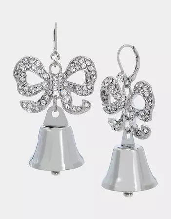 PRENUP BELL EARRINGS CRYSTAL | Wedding Bell Earrings – Betsey Johnson