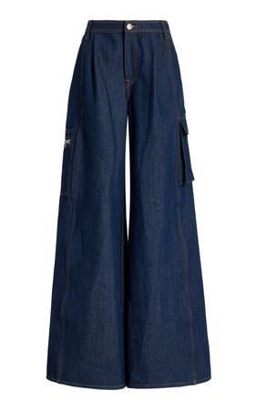 Lara Cargo Denim Jeans By Brandon Maxwell | Moda Operandi