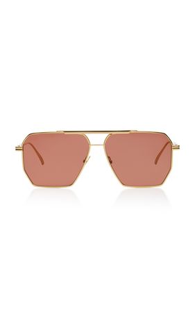 Original Aviator-Frame Metal Sunglasses By Bottega Veneta | Moda Operandi