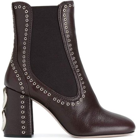 eyelet detail ankle boots