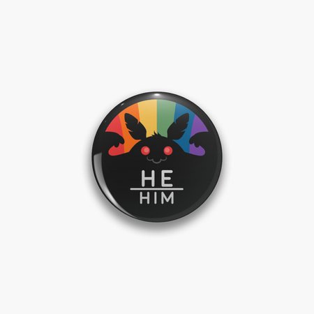"Cryptid Pronouns: He/Him" Pin by dannerseyffer | Redbubble [CowboyYeehaww]