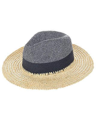 Francoise Raffia Fedora Hat | Navy | Small/Medium | 5911504161 | Accessorize