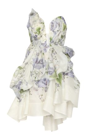 Natura Ruffled Silk Mini Dress By Zimmermann | Moda Operandi