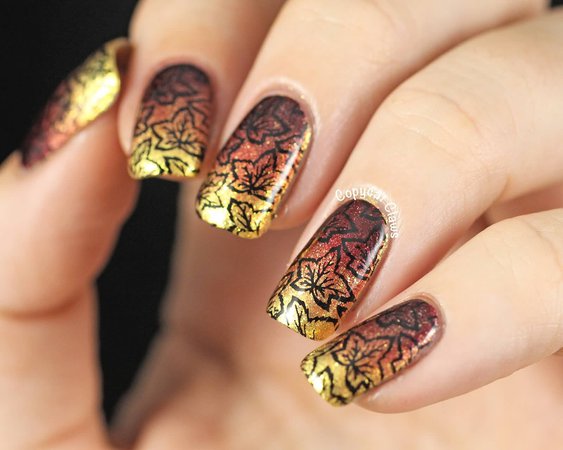 Gold and BrownAutumn Nails