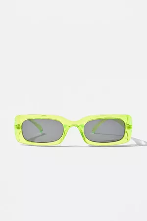 UO Lime Ry Rectangular Frame Sunglasses | Urban Outfitters UK