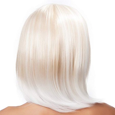 Kalyss Short Super Natural Women's Bob style Straight Blonde Heat resistant Hair Wig: Amazon.co.uk: Beauty