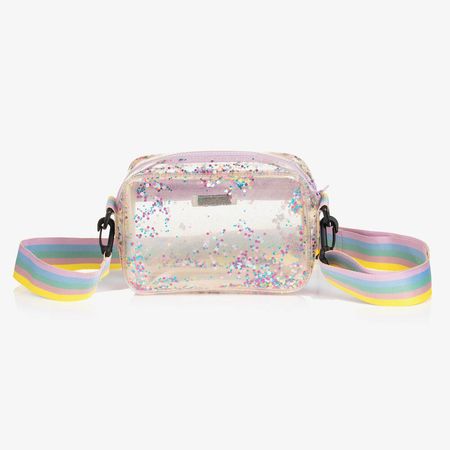 Stella McCartney Kids - Girls Transparent Glitter Bag (21cm) | Childrensalon