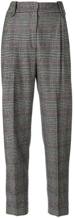 Galles checked tapered trousers