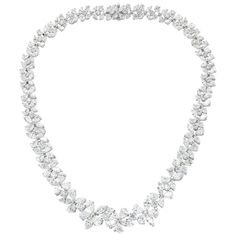 Platinum Flower Diamond Necklace