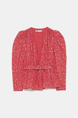 Trend -FLORAL PRINT TOP - View all-TOPS-WOMAN | ZARA New Zealand