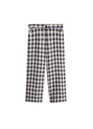 MANGO Linen-blend trousers